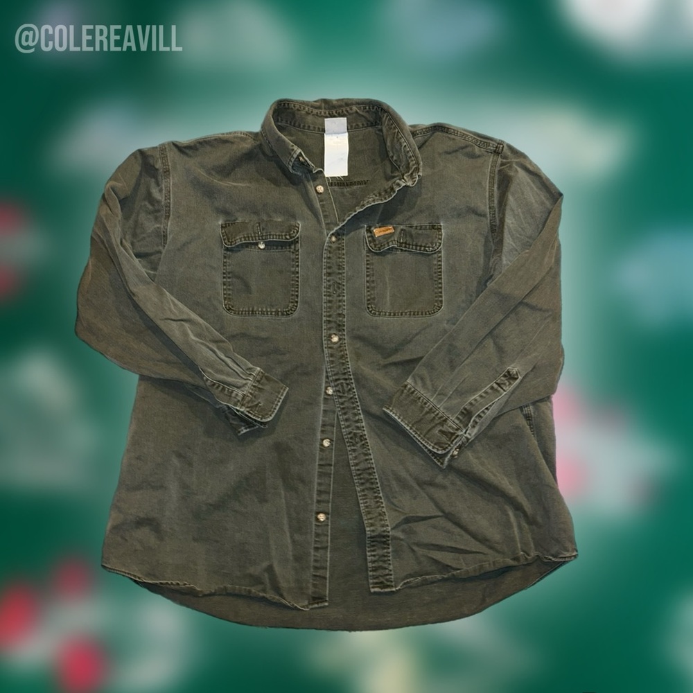 Faded Dark Green Carhartt Button Down